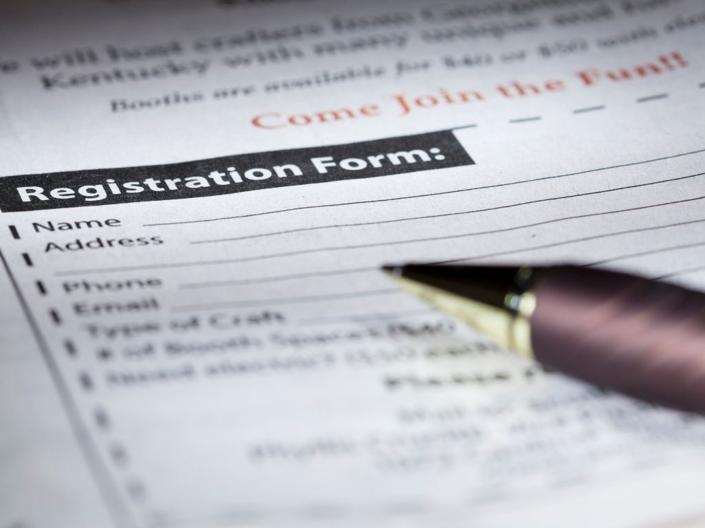 Registration form