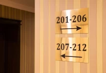 Otel oda kapı numaraları